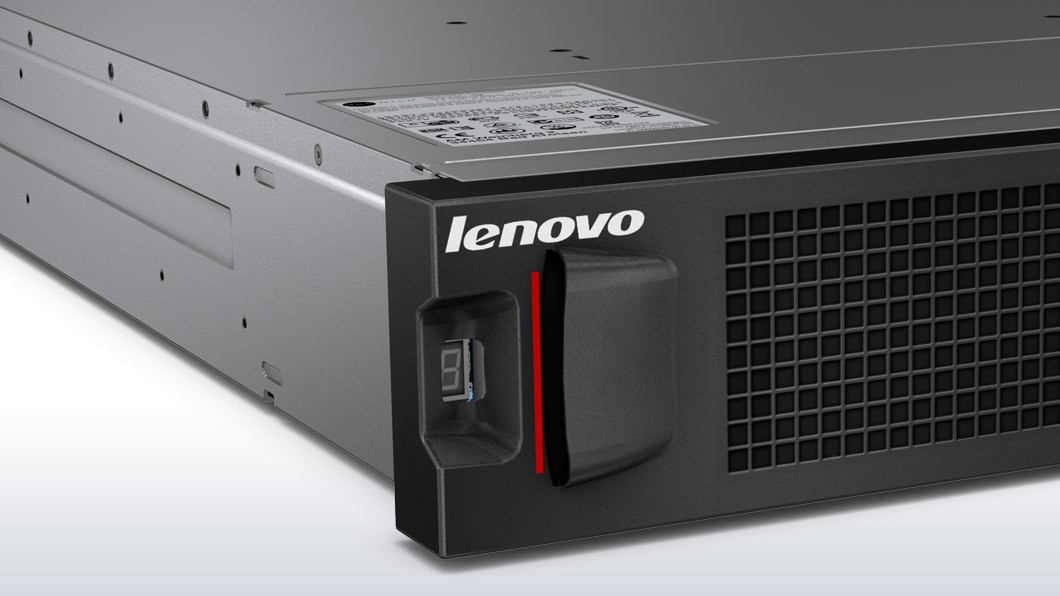 Lenovo Storage E1024 Front Detail View of Enclosure ID LED