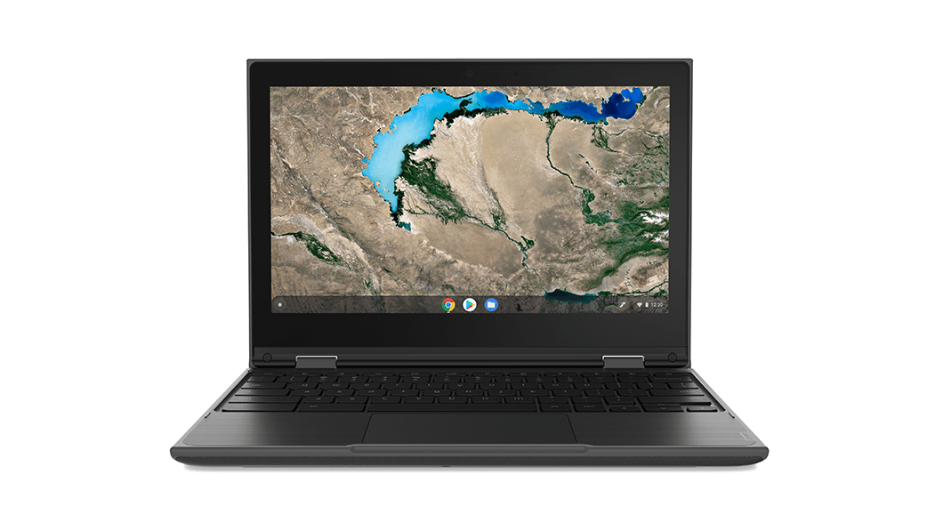 Vooraanzicht van de Lenovo 300e Chromebook 2e generatie AST-laptop