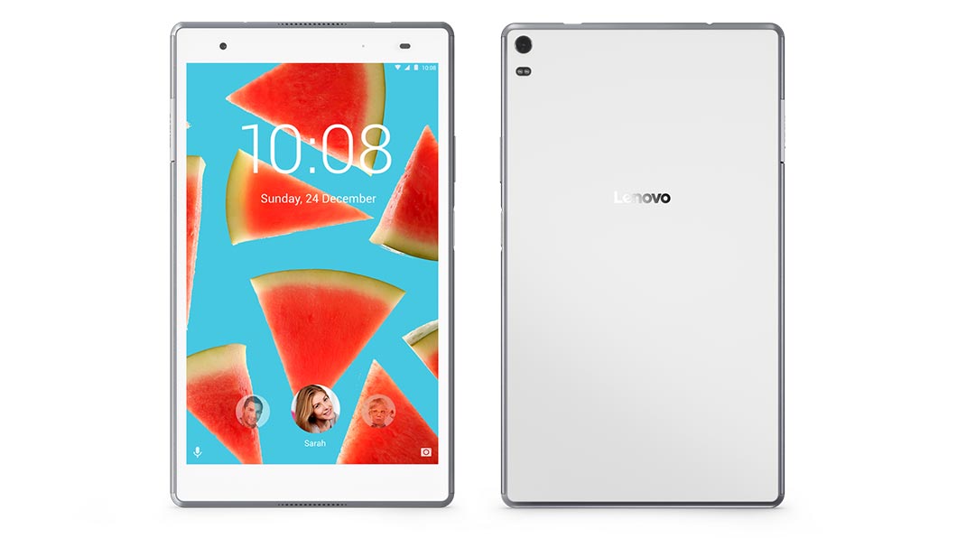 Lenovo Tab 4 8 Plus front and back views