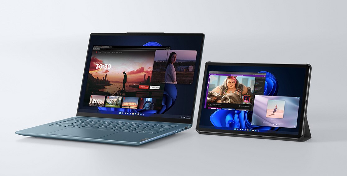 Tab P12 uses Lenovo Freestlye so that you can use it as an extra display with your Windows-based laptop