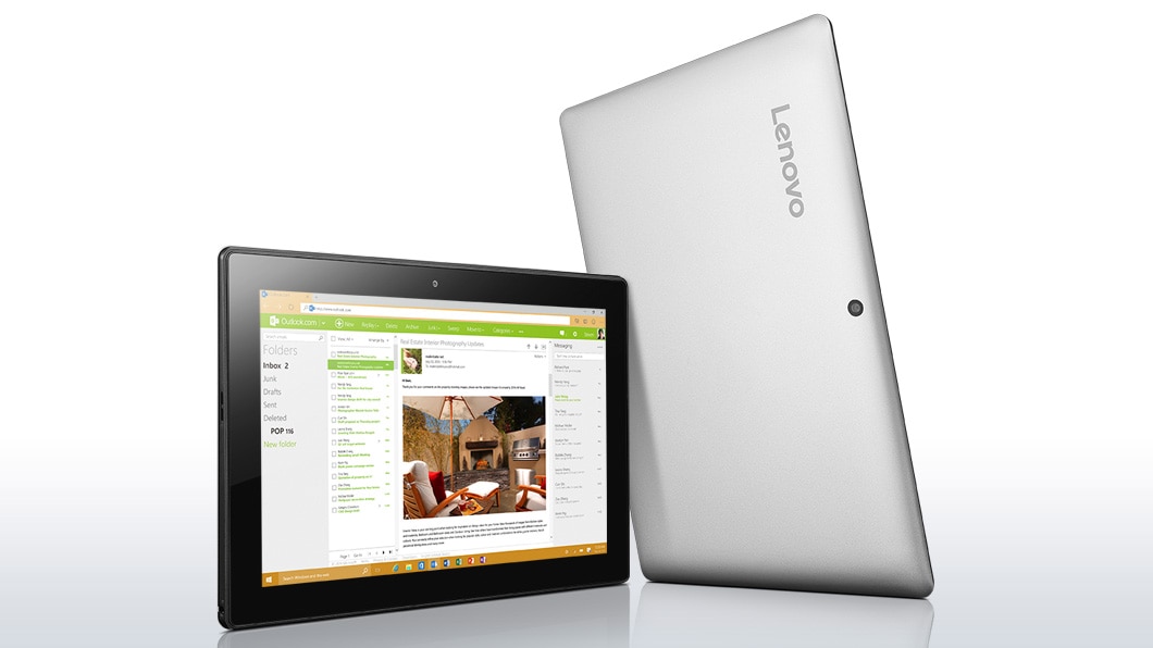 Lenovo Ideapad MIIX 310, Front and Back View