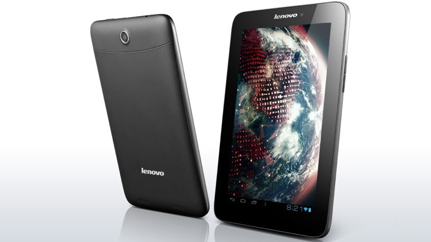 lenovo tablet ideatab a2107 front back view