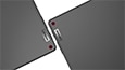 Closeup of the rear camera of the Lenovo 10e Chromebook tablet