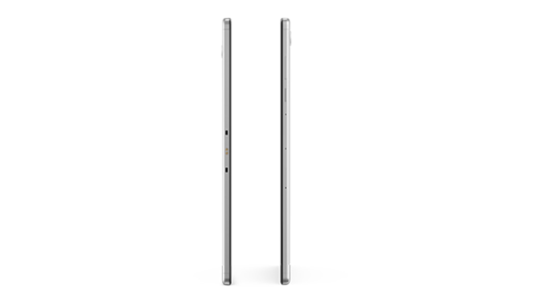 Vista de los laterales izquierdo y derecho de la tablet Lenovo Tab M10 HD 2da generación