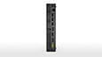 Lenovo ThinkCentre M710 Tiny, vertically positioned back view with punch out / optional ports thumbnail