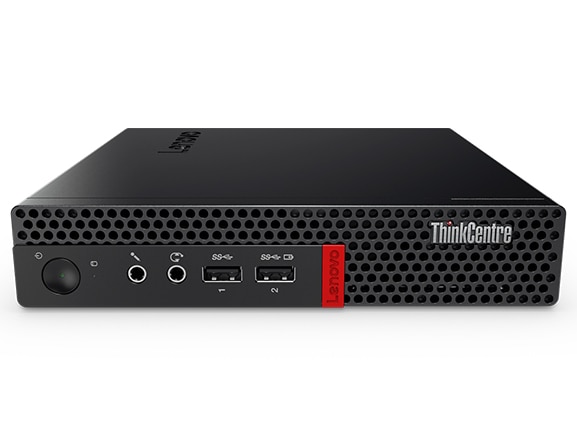Lenovo ThinkCentre M910x Tiny horizontally positioned, front view