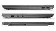 Left and right sides of the Lenovo ThinkBook Plus with cover closed, along with hinge.