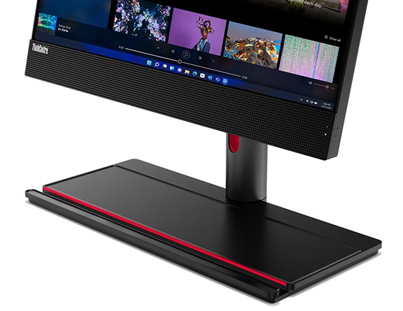 Close-up of Lenovo ThinkCentre M70a Gen 3 stand