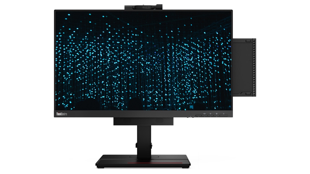 Lenovo ThinkCentre M70q attached to monitor