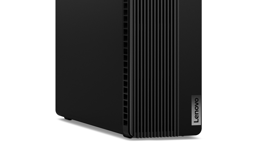 Nærbilde av frontpanelet på Lenovo ThinkCentre M70s