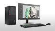 Lenovo ThinkCentre M710 Tower, front left side view beside peripherals thumbnail