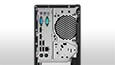 Lenovo ThinkCentre M710 Tower, back upper half ports detail view thumbnail