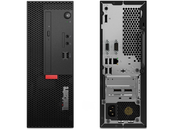 Lenovo ThinkCentre M710e SFF front and back view