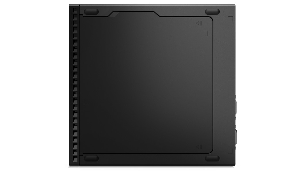 Vue latérale gauche du PC de bureau Lenovo ThinkCentre M80q