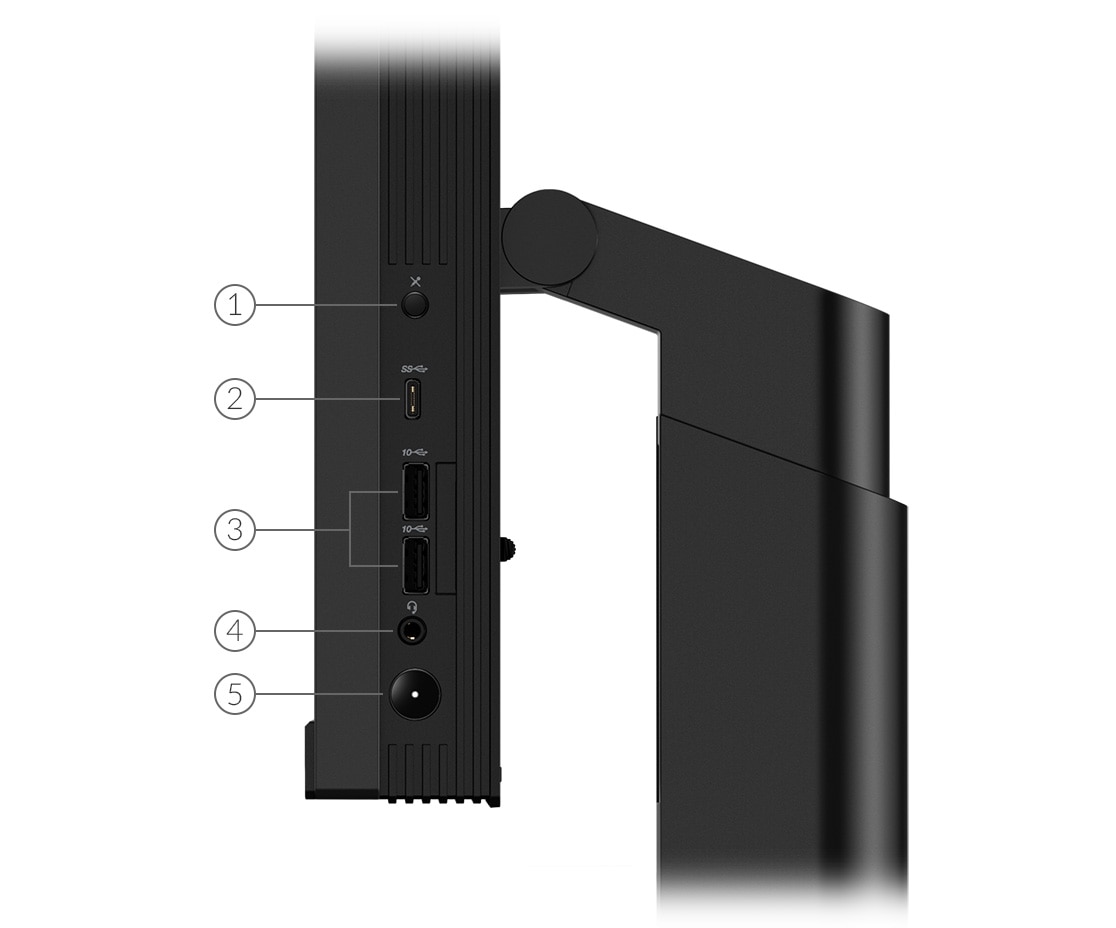 Порты на боковой панели Lenovo ThinkCentre M90a (23,8)