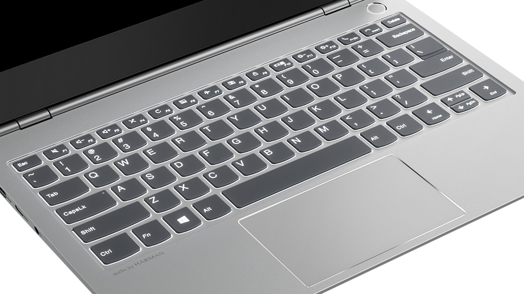 Close up view of Lenovo ThinkBook 13s keyboard