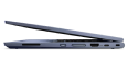 Right side view of the ThinkPad C13 Yoga Chromebook laptop folded at an acute angle