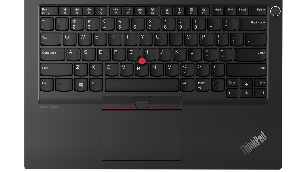 Vista superior del teclado del portátil Lenovo ThinkPad E14