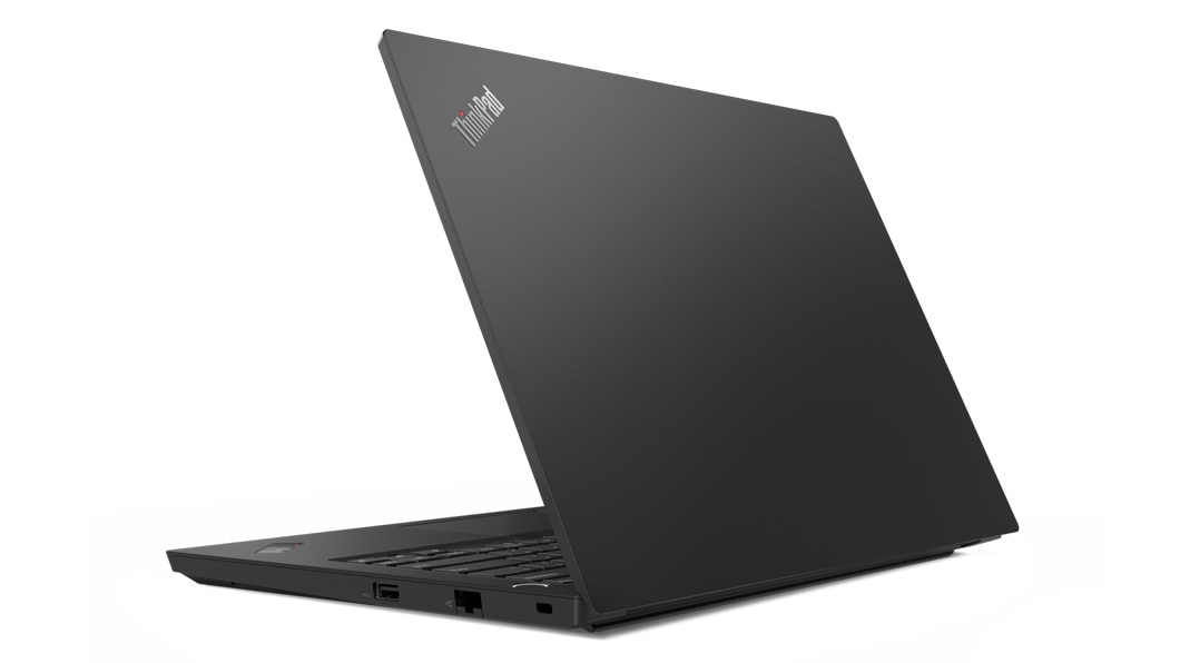 Rear angle view of the Lenovo ThinkPad E14 laptop