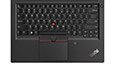Lenovo ThinkPad E490s in black, detailed keyboard view.  Thumbnail.