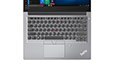 Lenovo ThinkPad E490s in silver, overhead view of keyboard.  Thumbnail.
