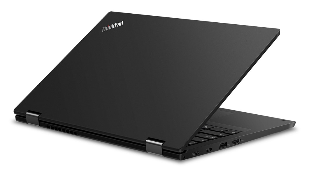 Lenovo ThinkPad L390 Yoga - 2-in-1 laptop half-opened, revealing 13.3