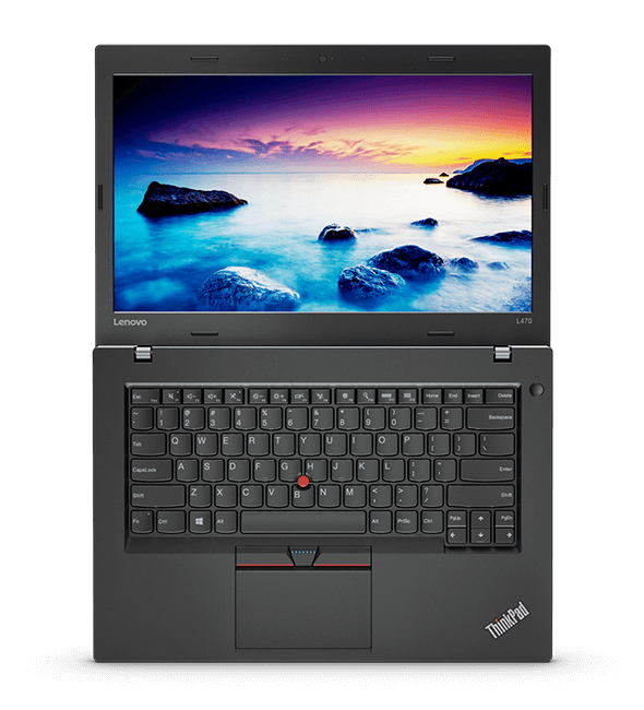 Lenovo ThinkPad L470 Overhead View Open 180 Degrees