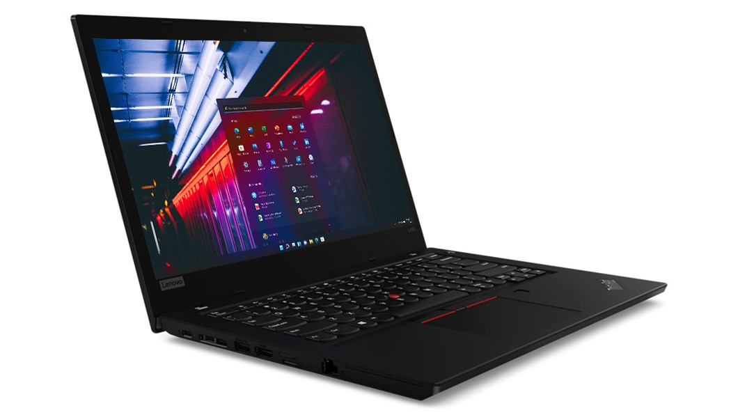 Left angle view of the ThinkPad L490 laptop