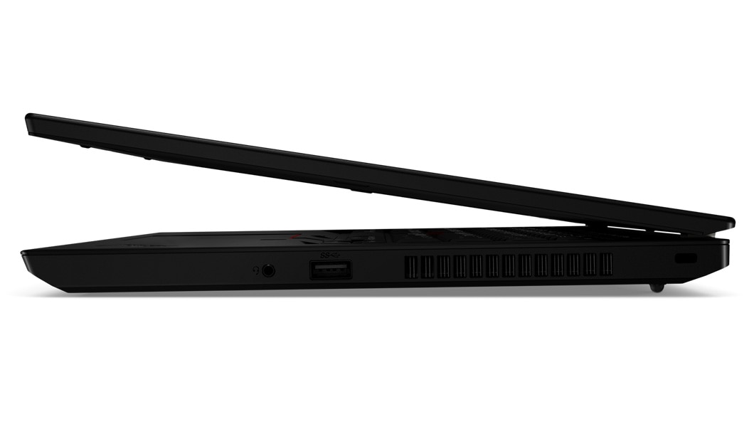 Right side view of the ThinkPad L590 laptop, folded