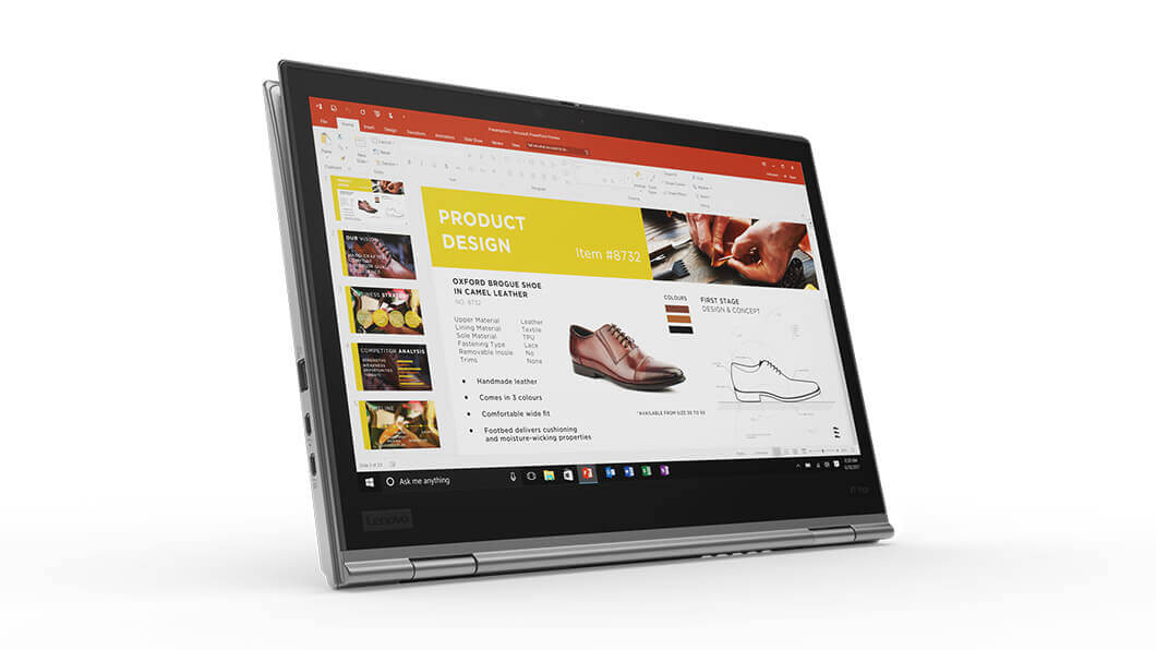 Lenovo ThinkPad X1 Yoga (3rd Gen) in tablet mode.