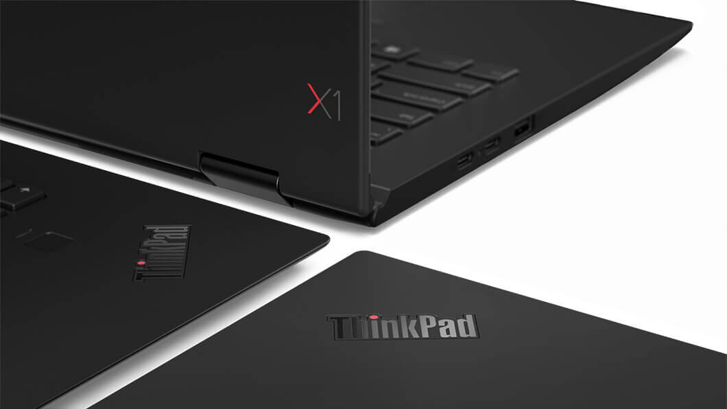 Lenovo ThinkPad X1 Yoga (3rd Gen) new branding IDs on top cover and beneath keyboard.