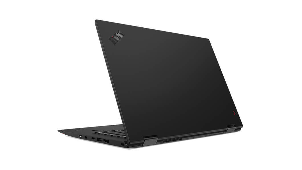 Lenovo ThinkPad X1 Yoga (3rd Gen) backside angled right.