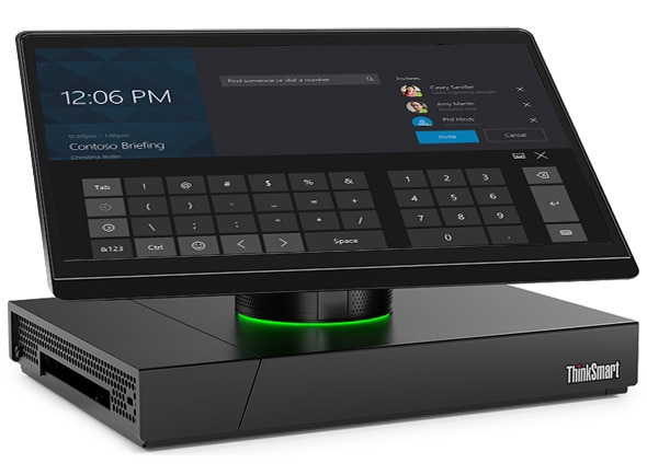 Front view of Lenovo ThinkSmart Hub 500: Encourages greater collaboration and productivity