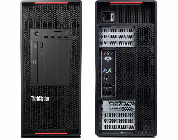 ThinkStation P920 front and back views