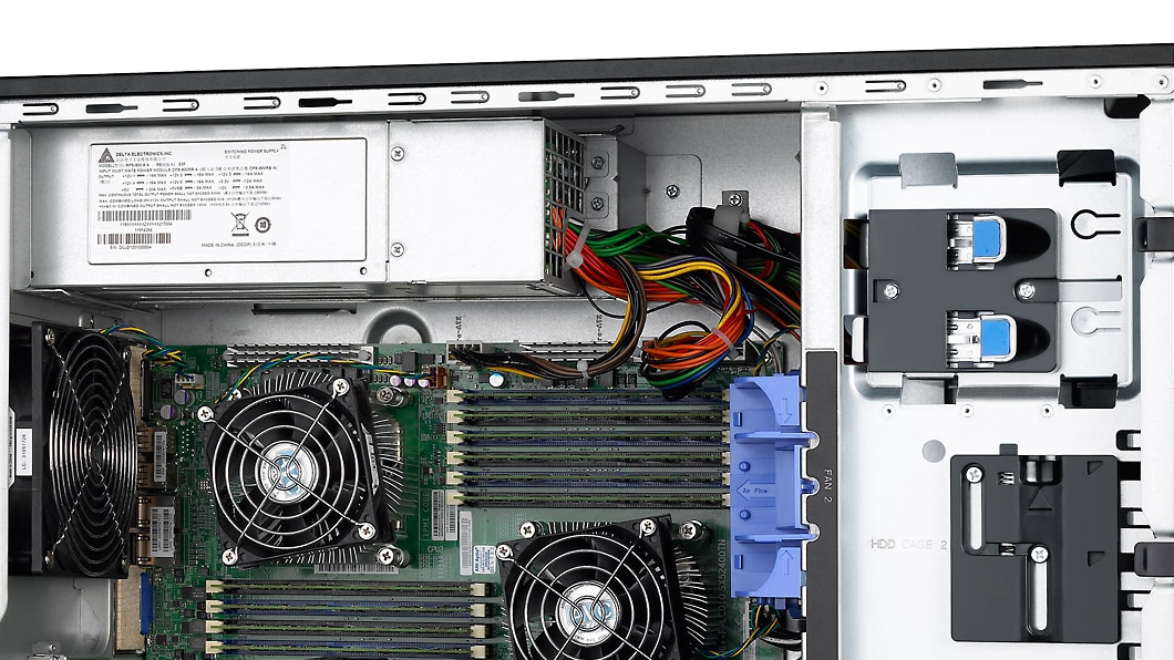 Lenovo ThinkServer TD340 Side Open Detail