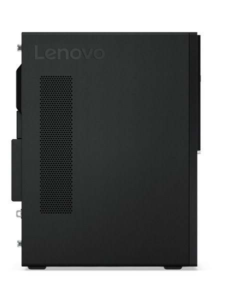 Lenovo V320 tower desktop side view, showing vents.