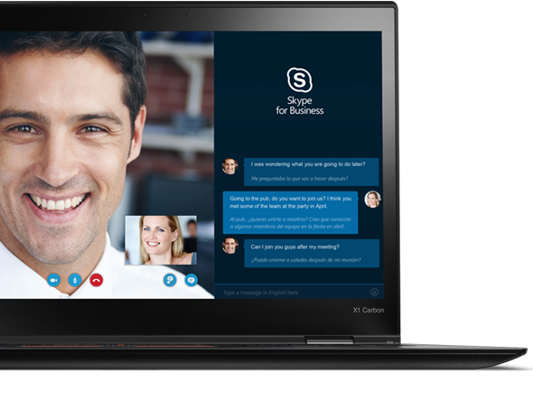 X1 Carbon posiada certyfikat Skype for Business