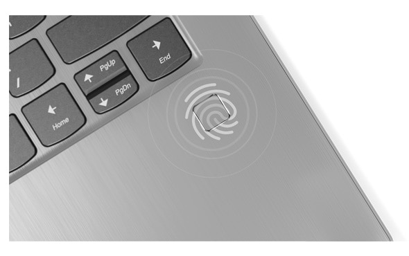Yoga 530 (14), closeup of fingerprint reader. 
