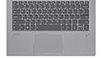 Lenovo Yoga 530 (14) laptop, keyboard view with touchpad and fingerprint reader. 