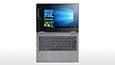 Lenovo Yoga 720 (13) in grey open 180 degrees, overhead view thumbnail