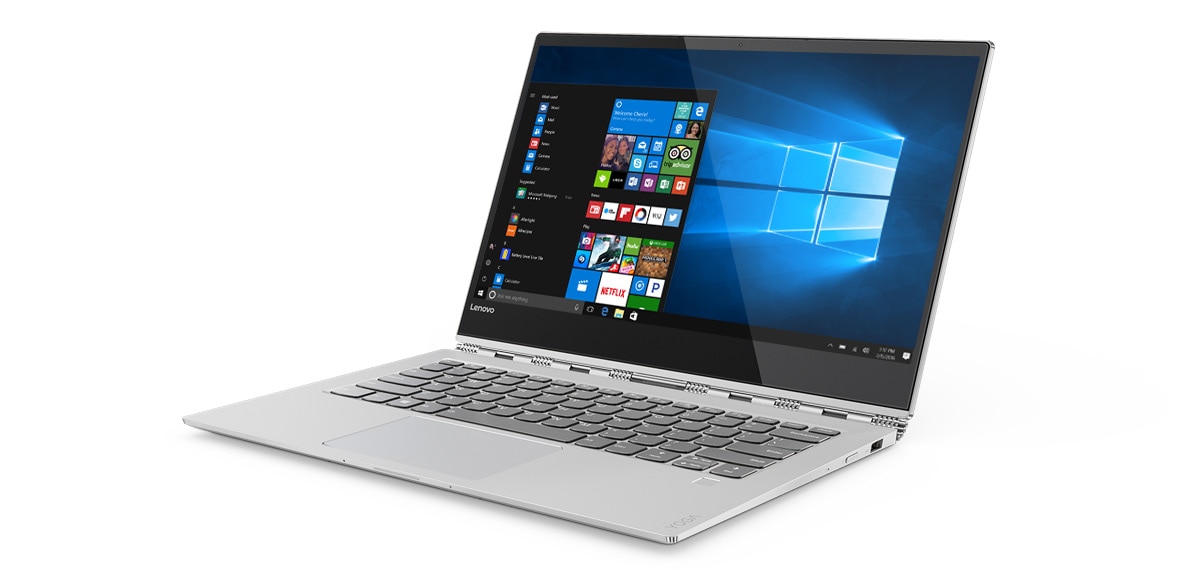 Lenovo Yoga 920 Vibes front right side view featuring Windows 10