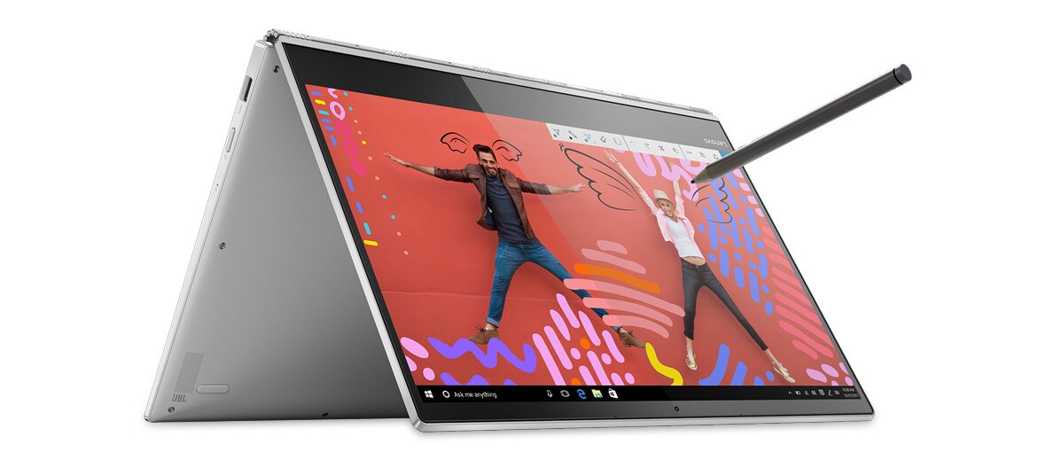 Lenovo Yoga 920 Vibes in tent mode with Active Pen 2