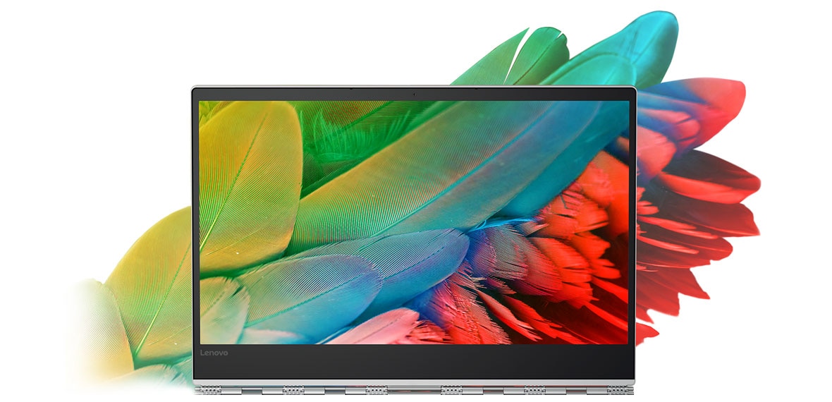 Lenovo Yoga 920 Vibes front view with vibrant color image display