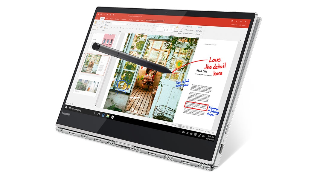 Lenovo Yoga 920 Vibes in tablet mode and Lenovo Active Pen