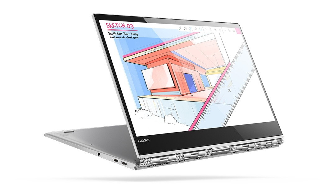 Lenovo Yoga 920 Vibes in stand mode, front left side view