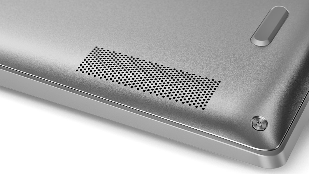 Close-up shot of the  Dolby Atmos Speaker System on the Yoga S730