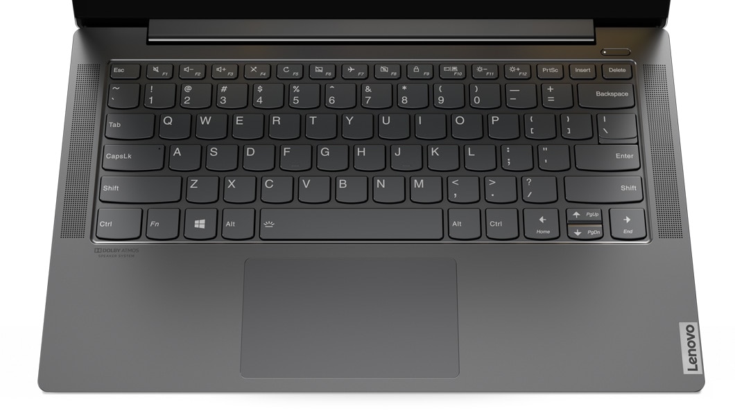 Keyboard and touchpad of the Lenovo Yoga S740 (14''), mica
