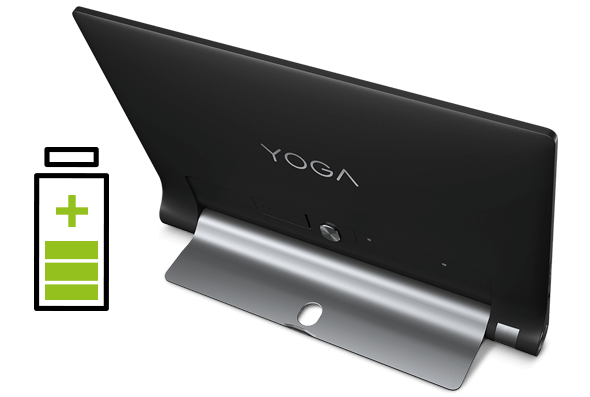 Lenovo Yoga Tab 3 10 Rear View with Battery Life