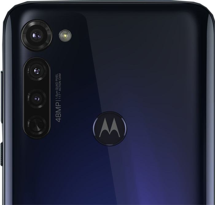 Imagen del celular Moto G Pro con su sistema de cámaras traseras