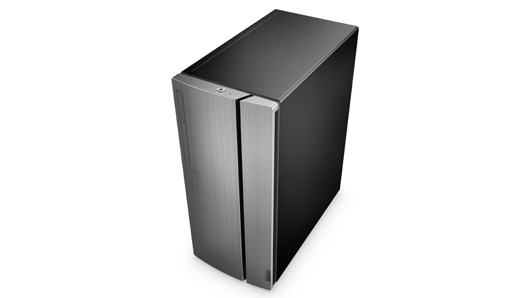 Lenovo Ideacentre 720 (Intel) Tower, front right overhead angle view.